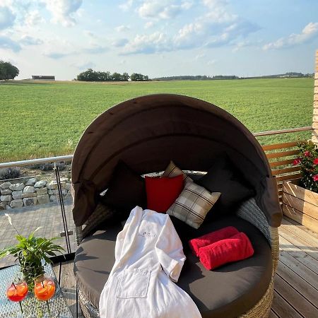 Chalet-Ferienwohnung Giebeltraum, 115 Qm, Wellness/Fitness/Sauna - Bergroedelhof Feilitzsch Exterior foto