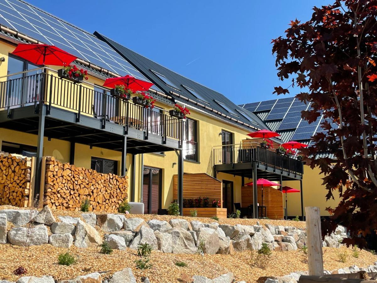 Chalet-Ferienwohnung Giebeltraum, 115 Qm, Wellness/Fitness/Sauna - Bergroedelhof Feilitzsch Exterior foto